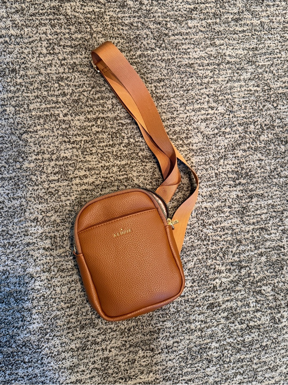 Tan Leather Crossbody Sling Bag